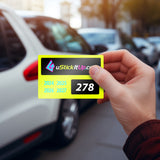 PARKING PERMIT DECALS 3" x 2" High Quality Permanent Vinyl for Inside Stick