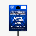 High Tech Pest Control Turf Lawn Signs 6x9 Full Color Double Sided with Slim Stake