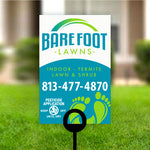 Turf Lawn Signs 6x9 Full Color Double Sided with Slim Stake