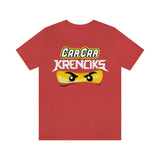 Cra Cra Krenciks Adult Lego Ninjago YouTube Channel 2 Sided Fan Jersey Short Sleeve T Shirt