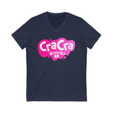 Cra Cra Krenciks YouTube Channel Pink Splat Logo 2 Sided Fan Jersey Short Sleeve V Neck T Shirt