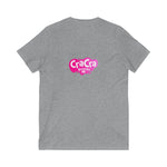 Cra Cra Krenciks YouTube Channel Pink Splat Logo 2 Sided Fan Jersey Short Sleeve V Neck T Shirt