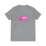 Cra Cra Krenciks YouTube Channel Pink Splat Logo 2 Sided Fan Jersey Short Sleeve V Neck T Shirt