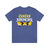 Cra Cra Krenciks Adult Lego Ninjago YouTube Channel 2 Sided Fan Jersey Short Sleeve T Shirt