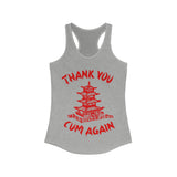 Thank You Cum Again Funny Sexy Chinese Takeout Women's Tank Top