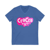 Cra Cra Krenciks YouTube Channel Pink Splat Logo 2 Sided Fan Jersey Short Sleeve V Neck T Shirt