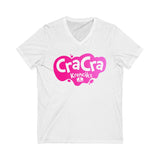 Cra Cra Krenciks YouTube Channel Pink Splat Logo 2 Sided Fan Jersey Short Sleeve V Neck T Shirt