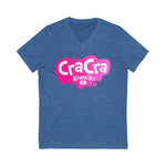 Cra Cra Krenciks YouTube Channel Pink Splat Logo 2 Sided Fan Jersey Short Sleeve V Neck T Shirt