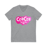 Cra Cra Krenciks YouTube Channel Pink Splat Logo 2 Sided Fan Jersey Short Sleeve V Neck T Shirt