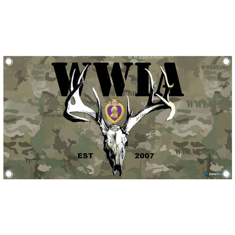 WWIA Wounded Warriors In Action Vinyl Banner