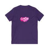 Cra Cra Krenciks YouTube Channel Pink Splat Logo 2 Sided Fan Jersey Short Sleeve V Neck T Shirt