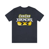 Cra Cra Krenciks Adult Lego Ninjago YouTube Channel 2 Sided Fan Jersey Short Sleeve T Shirt