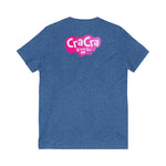 Cra Cra Krenciks YouTube Channel Pink Splat Logo 2 Sided Fan Jersey Short Sleeve V Neck T Shirt