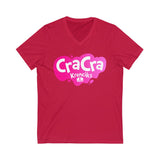 Cra Cra Krenciks YouTube Channel Pink Splat Logo 2 Sided Fan Jersey Short Sleeve V Neck T Shirt