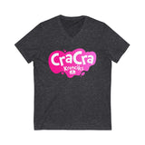 Cra Cra Krenciks YouTube Channel Pink Splat Logo 2 Sided Fan Jersey Short Sleeve V Neck T Shirt