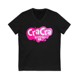 Cra Cra Krenciks YouTube Channel Pink Splat Logo 2 Sided Fan Jersey Short Sleeve V Neck T Shirt