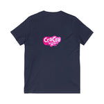 Cra Cra Krenciks YouTube Channel Pink Splat Logo 2 Sided Fan Jersey Short Sleeve V Neck T Shirt