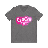 Cra Cra Krenciks YouTube Channel Pink Splat Logo 2 Sided Fan Jersey Short Sleeve V Neck T Shirt